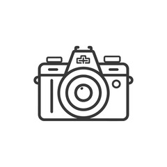 Outline Illustration of a Traditional Camera