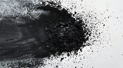 Black Powder Explosion on a White Surface