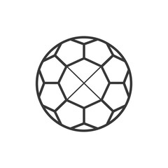 Obraz premium Outline of a Soccer Ball with 12 Panels