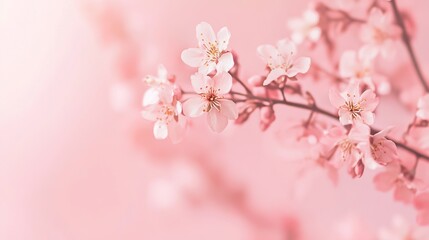 Obraz premium Soft Pink Blossoms on Branch