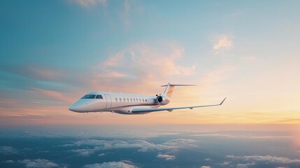 Fototapeta premium Man in sunglasses looks out window of private jet.