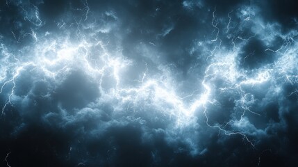 Fototapeta premium Enchanted lightning storm with detailed lightning strikes, mystical glow,