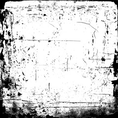 Distressed Black and White Grunge Texture Overlay