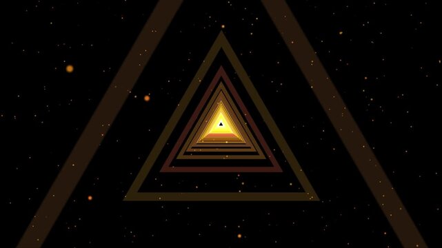 Illuminated Triangle Shape Abstract Background