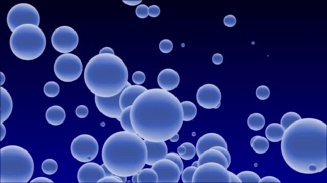 3d blue bubble particles animated background