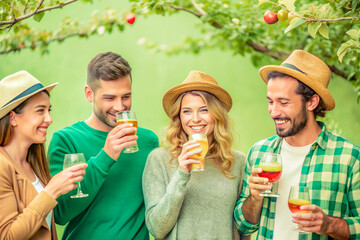 group of friends having a picnic