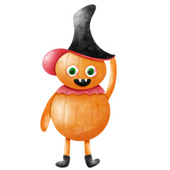 halloween pumpkin with hat