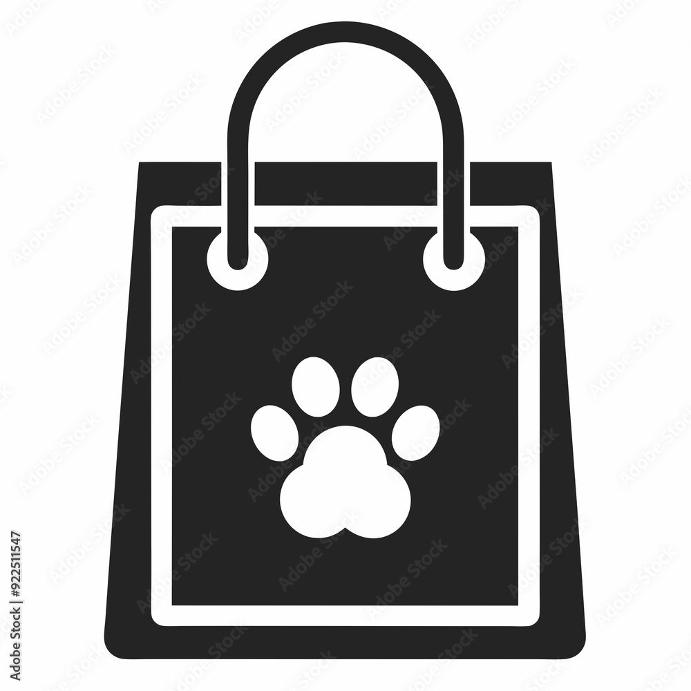 Canvas Prints pet store bag silhouette vector illustration