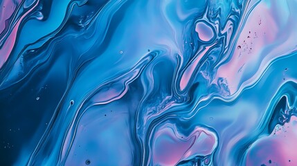 Obraz premium Abstract Blue and Pink Fluid Art