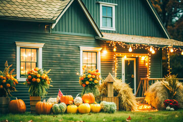 house in autumn
