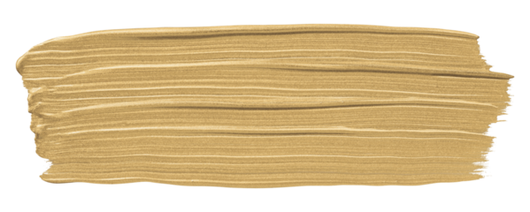 Shiny light brown brush stroke isolated on transparent background.