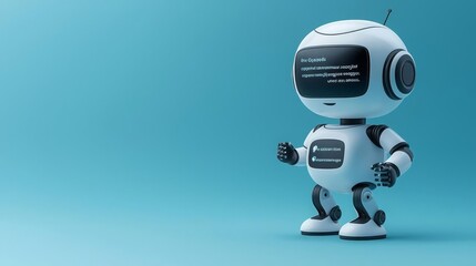 Search engine robot curating gallery, personalized results, flat design illustration