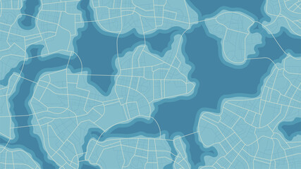 Navigate mapping technology for distance data, path turns. Abstract map with unique lines, geometric patterns background. Huge city top view. Streets, blocks, route for movement on the streets. Vector