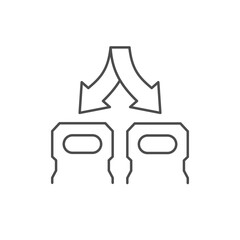 Waste sorting line outline icon