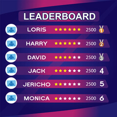 Obraz premium game leaderboard with abstract background game leaderboard abstract