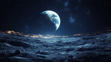 Earthrise from the Moon