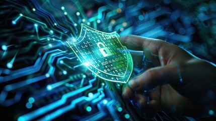 The cybersecurity shield icon