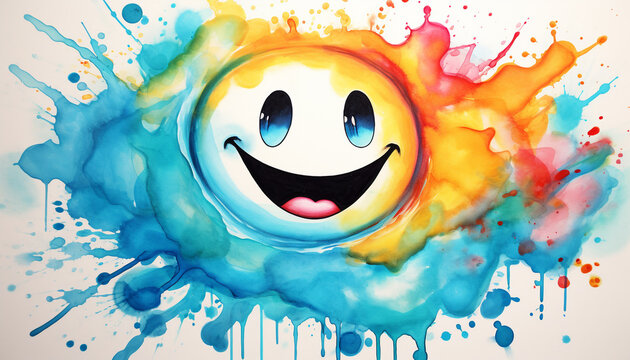 smile water color image