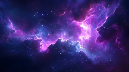 Obraz premium Mesmerizing Cosmic Explosion in Vibrant Starry Night Sky