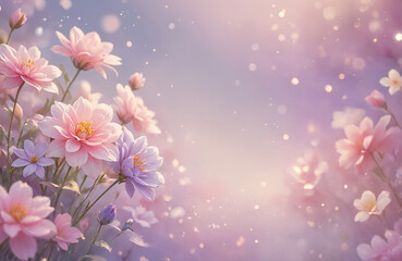 Obraz premium beautiful pastel colour flower and flower petals dreamy background