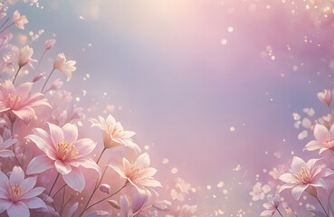beautiful pastel colour flower and flower petals dreamy background