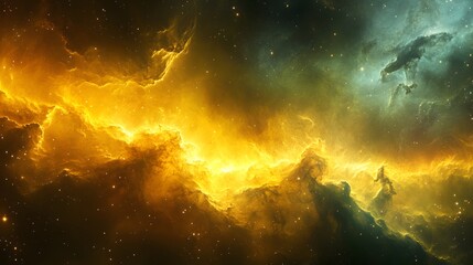 Fototapeta premium Cosmic Explosion in Fiery Nebula Depicting Turbulent Celestial Phenomenon