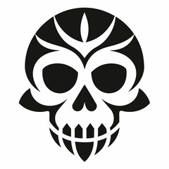 Skull pattern perfect symmetric vector art illustration