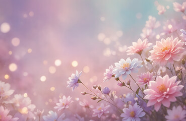 Obraz premium beautiful pastel colour flower and flower petals dreamy background