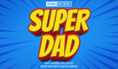 Editable 3d text style effect - Super Dead Cartoon text effect Template