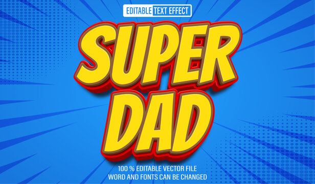 Editable 3d text style effect - Super Dead Cartoon text effect Template