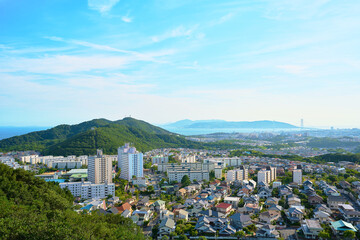 須磨アルプスの登山道から見える景色