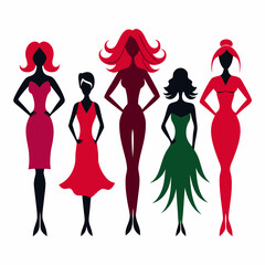 Woman icon silhouette vector art illustration with white background