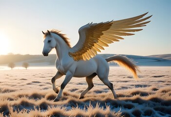 Fototapeta premium pegasus on the beach