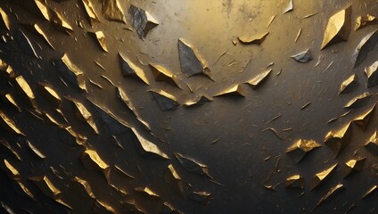 Obraz premium 3D Relief Design Vorlage Hintergrund Grafik Präsentation Webseite Flyer Textur Struktur Gold