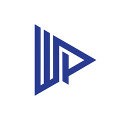 WP letter logo design vector template for business