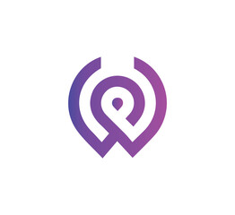 WP letter logo design vector template for business