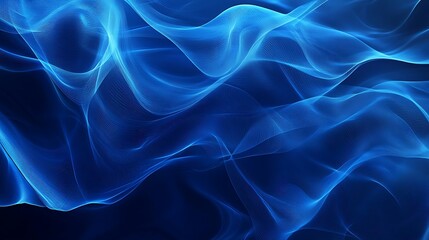 Obraz premium Abstract Blue Wavy Lines with Digital Texture