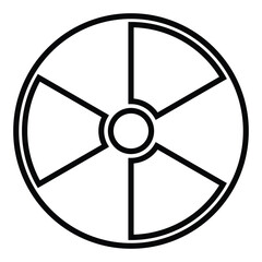 Nuclear icon. Radioactivity warning stock vector symbol. Nuclear icon sign and stock symbol isolated on white background. Vector design and illustration.
