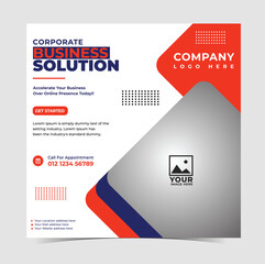 Flyer Template, Editable web Banner Post Template, Digital Business Marketing Social Media Banner