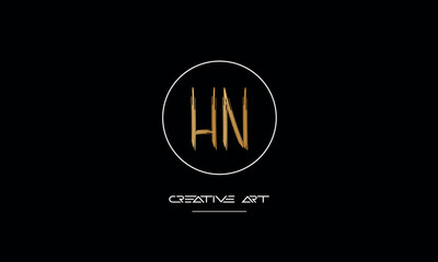 HN, NH, H, N abstract letters logo monogram