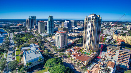 St Petersburg, Florida - Panoramic aerial view of cityscape