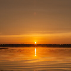 sunset on the lake