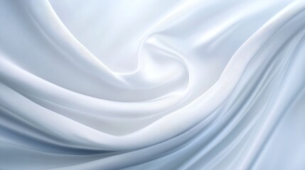 Abstract White Fabric Swirls, Fabric Texture, Abstract Background, Minimalism, Smooth