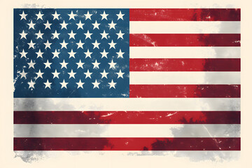 Naklejka premium USA flag illustration, flag america