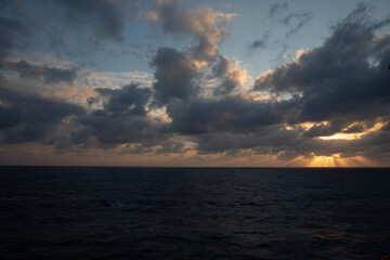 Sunset over Atlantic Ocean...