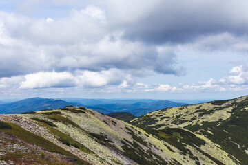 mountains and clouds