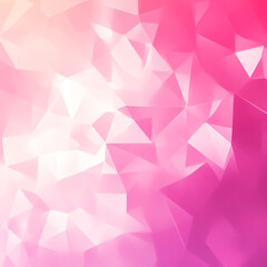 Obraz premium Geometric abstract background featuring triangles with pink and purple hues, bright light effects, and a mosaic-like design, perfect for wallpapers or vector-based illustrations