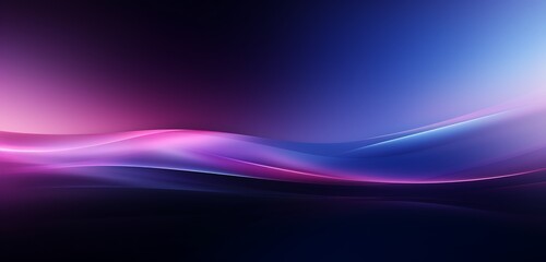 Fototapeta premium Minimalistic Dark Purple Gradient Background with Neon Blue and Pink Light Rays