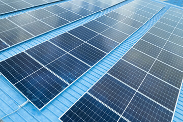Solar panels on the rooftop