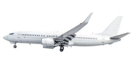 Obraz premium white commercial airplane isolated on white